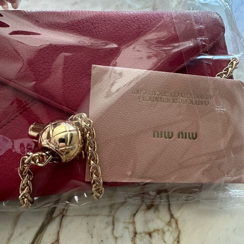 Miu Miu Raspberry Pink Envelope Wallet - image 2